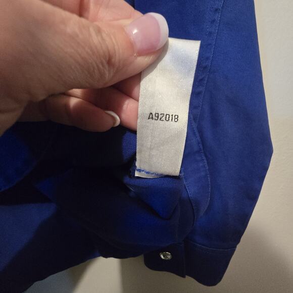 Vtg Quacker Factory Floral Embellished Denim Jacket Womens XL Blue Western Artsy - Picture 7 of 10